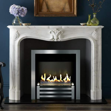 Биокамин в мраморном портале Firezo Alleanza